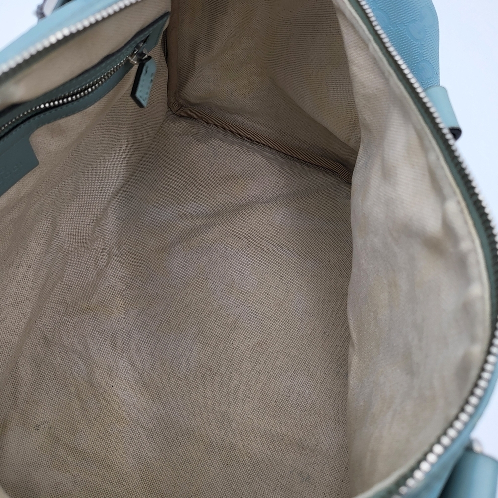 GUCCI Joy Medium GG Imprime Boston 30 Bag Light Blue..Authentic...!!! - Picture 12 of 16